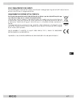 Предварительный просмотр 47 страницы ECG KG 200 Instruction Manual