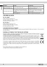 Предварительный просмотр 8 страницы ECG KP 2115 Black Instruction Manual