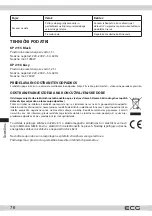 Предварительный просмотр 76 страницы ECG KP 2115 Black Instruction Manual