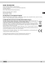 Предварительный просмотр 19 страницы ECG KR 814 Instruction Manual