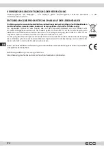 Предварительный просмотр 24 страницы ECG KV 1120 SM Instruction Manual