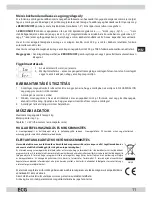 Предварительный просмотр 11 страницы ECG KV 118 Instruction Manual