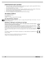 Предварительный просмотр 20 страницы ECG KV 135 S Instruction Manual