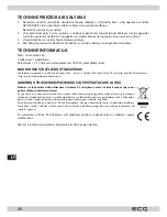 Предварительный просмотр 44 страницы ECG KV 135 S Instruction Manual