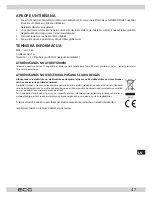 Предварительный просмотр 47 страницы ECG KV 135 S Instruction Manual