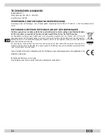 Предварительный просмотр 24 страницы ECG MH 178 vario Instruction Manual