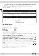 Предварительный просмотр 52 страницы ECG MHT 1661 Pressione Nuovo Instruction Manual