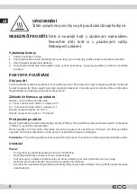 Preview for 8 page of ECG MHZ 270 SD Instruction Manual