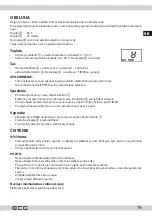 Preview for 19 page of ECG MHZ 270 SD Instruction Manual