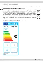 Предварительный просмотр 22 страницы ECG MK 104 Instruction Manual