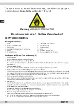 Предварительный просмотр 26 страницы ECG MK 104 Instruction Manual