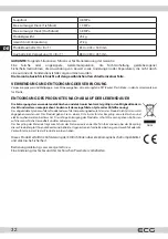 Предварительный просмотр 32 страницы ECG MK 104 Instruction Manual