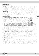 Предварительный просмотр 49 страницы ECG MK 104 Instruction Manual