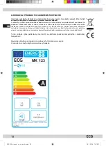 Preview for 18 page of ECG MK 123 Instruction Manual