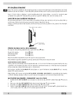 Предварительный просмотр 4 страницы ECG MS 002 B Operating Manual