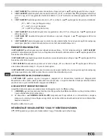 Предварительный просмотр 20 страницы ECG MS 002 B Operating Manual