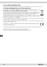 Предварительный просмотр 32 страницы ECG MS 007 Instruction Manual