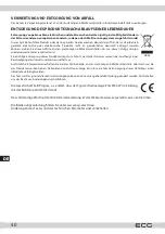 Предварительный просмотр 40 страницы ECG MS 007 Instruction Manual