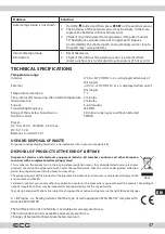 Предварительный просмотр 47 страницы ECG MS 007 Instruction Manual