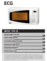 ECG MTD 170 B Operating Manual preview