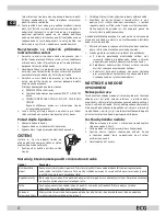 Preview for 4 page of ECG MTD 205 SS Operating Manual