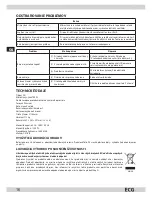 Preview for 16 page of ECG MTD 205 SS Operating Manual