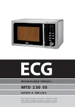 ECG MTD 230 SS Operating Manual предпросмотр