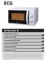 Preview for 1 page of ECG MTM 2003 W Operating Manual