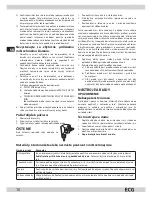 Предварительный просмотр 10 страницы ECG MTM 2003 W Operating Manual