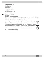 Preview for 14 page of ECG MTM 2003 W Operating Manual