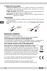 Preview for 10 page of ECG NM 101 mini Instruction Manual