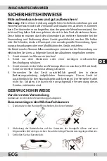 Preview for 11 page of ECG NM 101 mini Instruction Manual