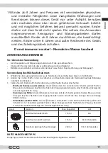 Предварительный просмотр 11 страницы ECG NM 115 Instruction Manual