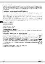 Preview for 28 page of ECG NZ 280 auto-off Instruction Manual