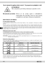 Предварительный просмотр 48 страницы ECG NZ 322 Auto-Off Instruction Manual