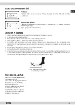 Preview for 5 page of ECG OV 122 solar Instruction Manual