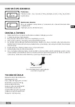 Preview for 9 page of ECG OV 122 solar Instruction Manual