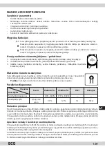 Preview for 129 page of ECG OV 126 Instruction Manual