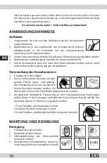 Предварительный просмотр 16 страницы ECG OZ 124 Instruction Manual