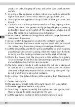 Предварительный просмотр 40 страницы ECG PH 6520 Instruction Manual