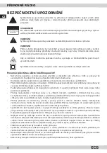 Preview for 4 page of ECG R 222 Instruction Manual