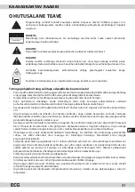 Preview for 41 page of ECG R 222 Instruction Manual