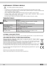 Предварительный просмотр 34 страницы ECG RB 030 P Instruction Manual