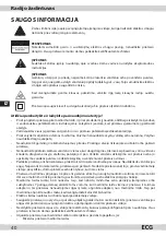 Предварительный просмотр 40 страницы ECG RB 030 P Instruction Manual