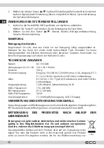 Предварительный просмотр 14 страницы ECG RD 110 DAB Instruction Manual