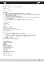 Preview for 11 page of ECG RG 520 Operating Manual