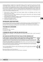 Предварительный просмотр 23 страницы ECG RK 0520 Instruction Manual