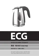 ECG RK 1040 Operating Manual preview