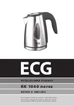 ECG RK 1040 Operating Manual предпросмотр