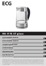 Preview for 1 page of ECG RK 1775 ST glass Instruction Manual